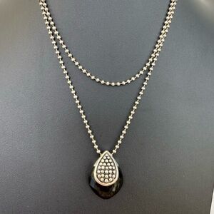 Lagos sterling and black onyx necklace